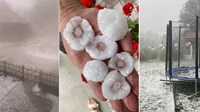 FOTO: Led i tuča kakva nije viđena u Srbiji, oluja treći dan hara susjedstvom