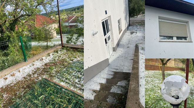I ovo su posljedice nevremena u općini Grude: Fasada kao da su je geleri prošarali...