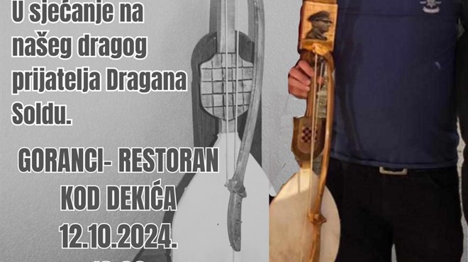 Najava Guslarska Večer u Gorancima