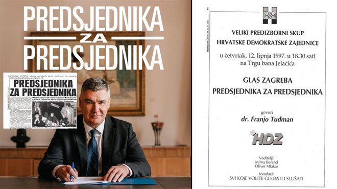 Milanović s Tuđmanovim sloganom ide po novi mandat!