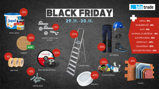 Black Friday sjajne ponude u Bilo tradeu!