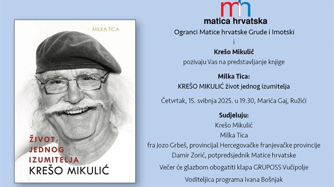 U četvrtak predstavljanje knjige Krešo Mikulić - život jednog izumitelja