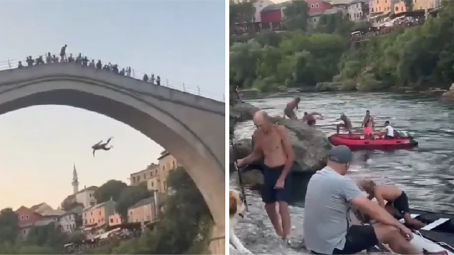 Primitivizam godine: Neoprezno skočio sa Starog Mosta pa ga pretukli