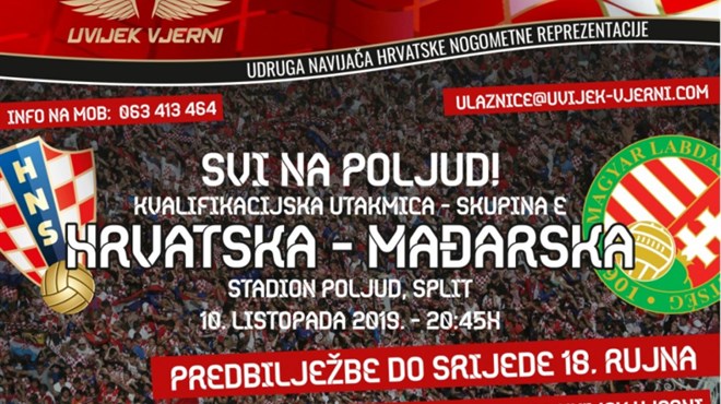 Uvijek Vjerni BiH pozivaju na utakmicu Hrvatska – Mađarska