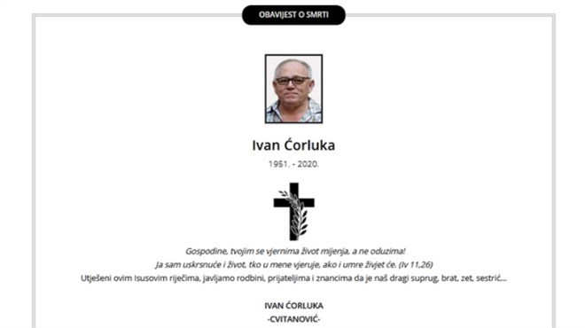 Preminuo je naš dobri Doktor, Ivan Ćorluka - Cvitanović