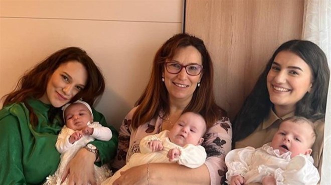 Klara Pia i njene nećakinje Rafaela i Karmen krštene isti dan