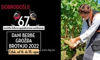 Manifestacija Dani berbe grožđa – Brotnjo 2022 od 16. do 18. rujna